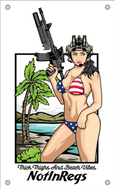 Not In Regs Thick Thighs Flag