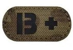 Load image into Gallery viewer, 1"x2" Tactical Laser Cut Blood Type Patch