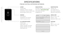 Load image into Gallery viewer, Field Interview Notebook (3'' x 5'')